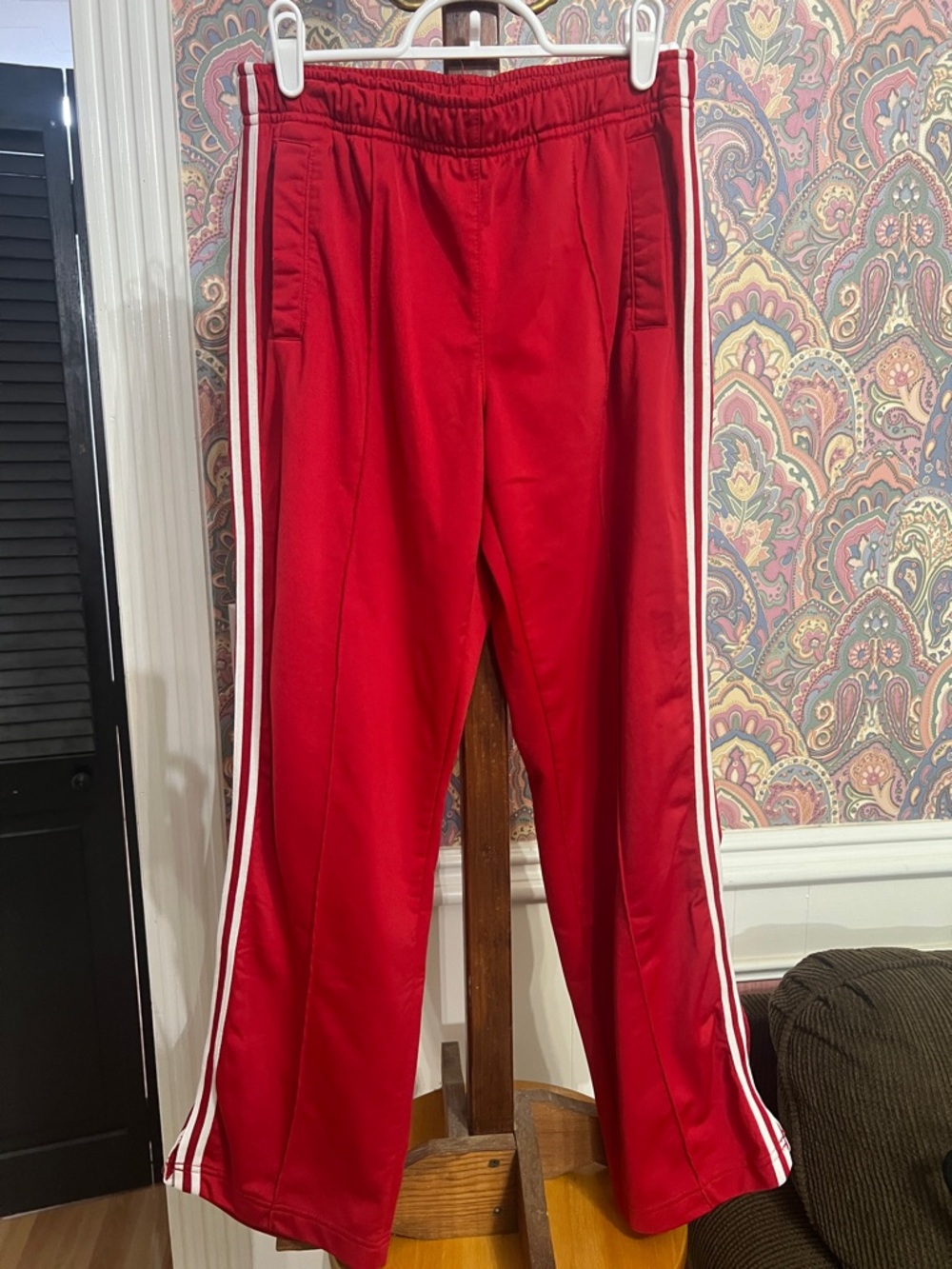 bcg Red Kids Sweatpants with White Side Stripes
